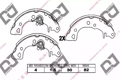 Комлект тормозных накладок DJ PARTS BS1120